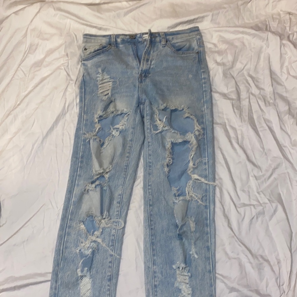 Light wash ripped jeans